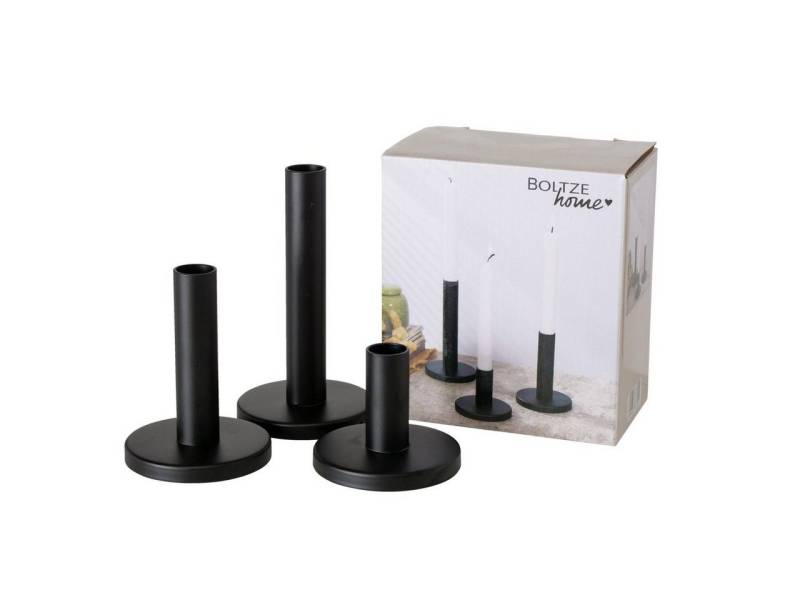 BOLTZE Dekoobjekt Boltze Kerzenleuchter Malko 3-teilig (Kerzenst?nder aus Metall von BOLTZE