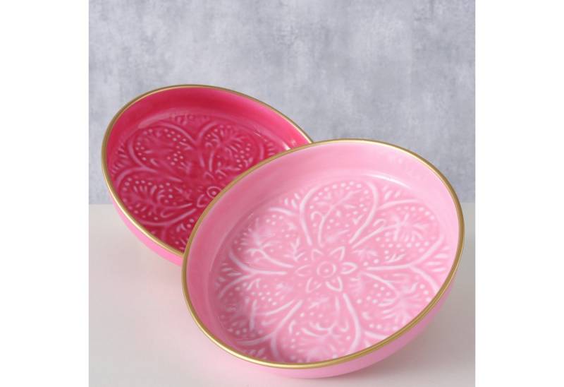 BOLTZE Dekoschale Dekoschale Pinka-Mittelgroß 2er-Set in Rosa und Pink von BOLTZE