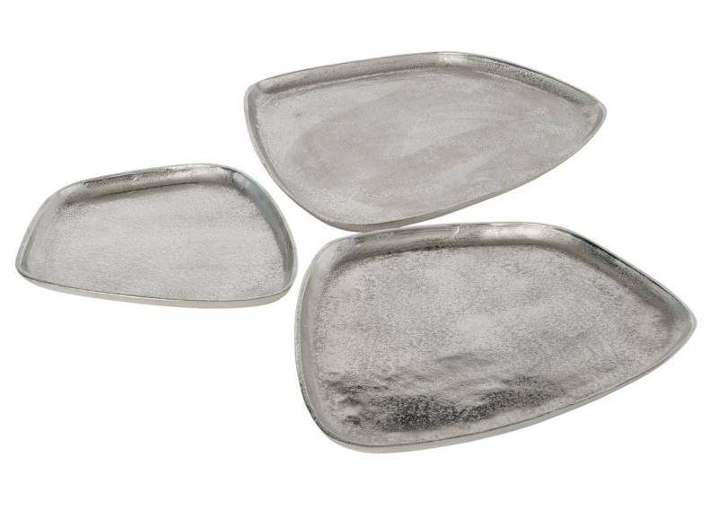 BOLTZE Dekotablett Dekotablett Marlisa silber 42 cm (1 Stück) von BOLTZE