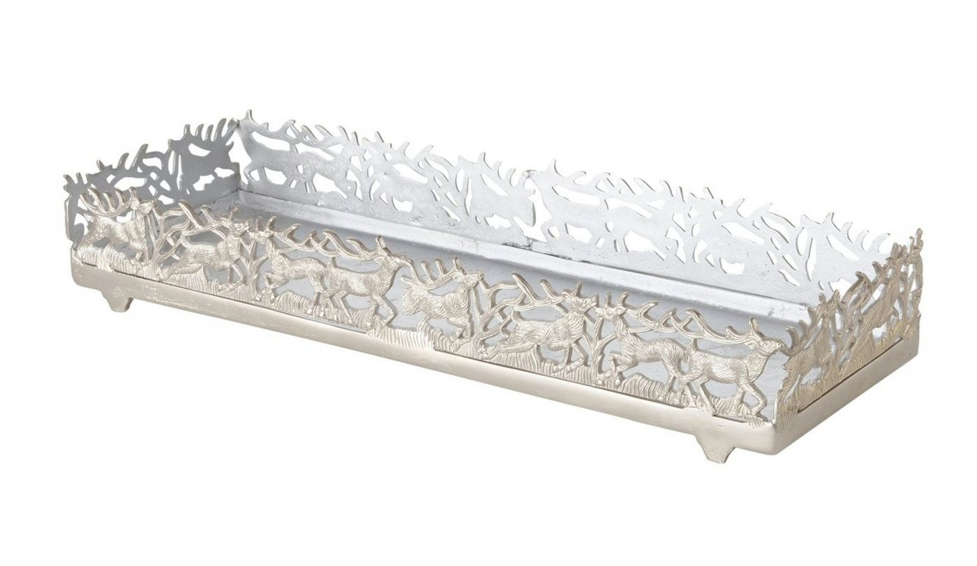 BOLTZE Dekotablett Jakob Tablett silber 20cm BOLTZE Dekotablett Jakob Tablett silber 20cm von BOLTZE