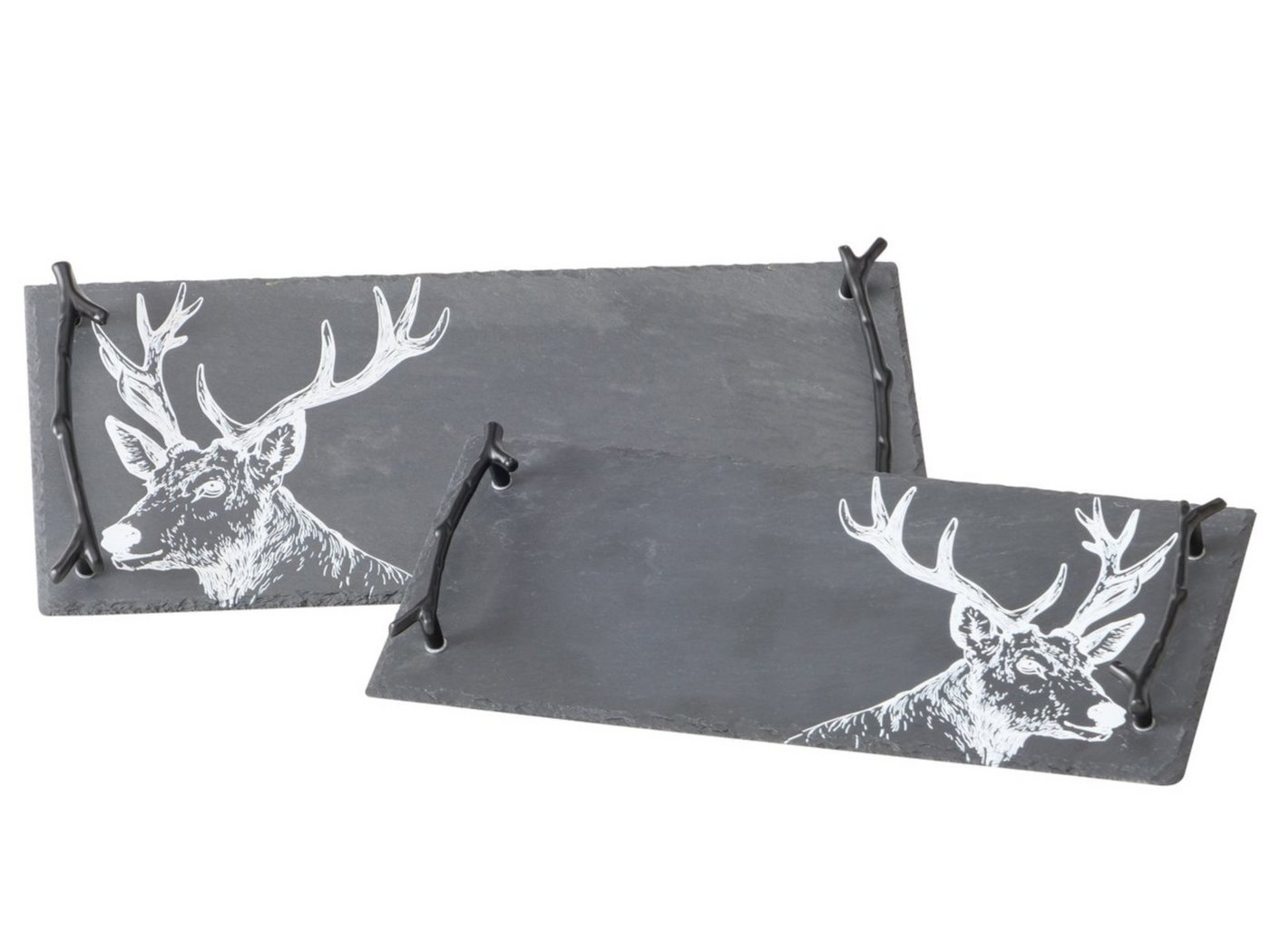 BOLTZE Dekotablett Moritz Tablett schwarz 35cm (1 Stück) von BOLTZE