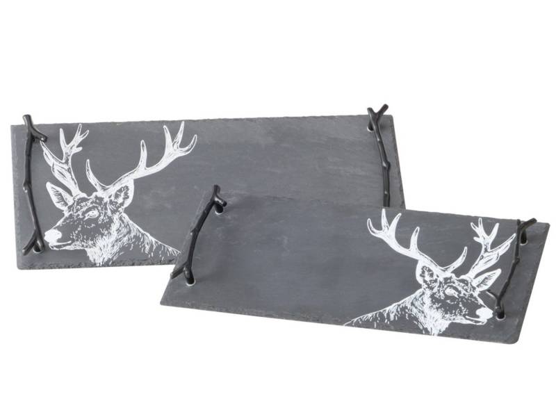 BOLTZE Dekotablett Moritz Tablett schwarz 40cm (1 Stück) von BOLTZE