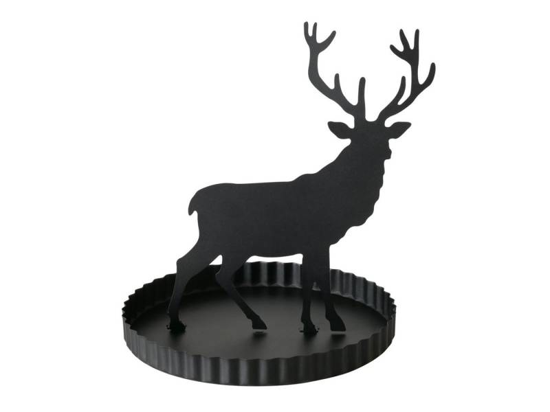 BOLTZE Dekotablett Rudolfo Tablett schwarz 31cm von BOLTZE