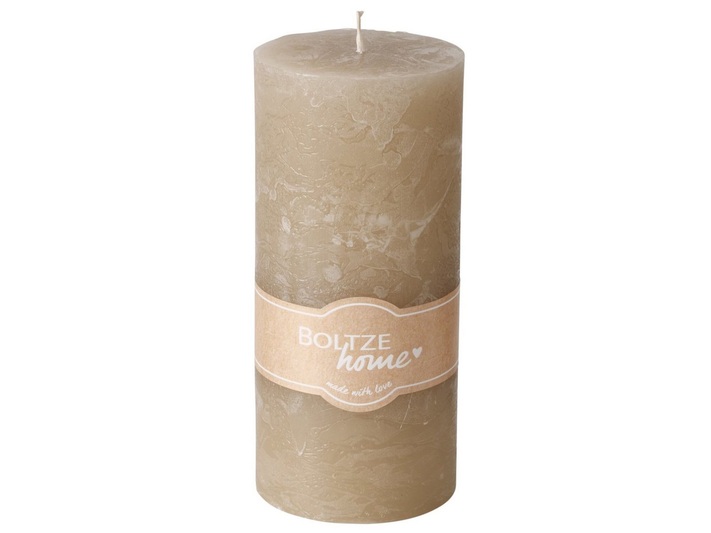 BOLTZE Duftkerze Casual Stumpenkerze beige 15cm (1 Stück) von BOLTZE