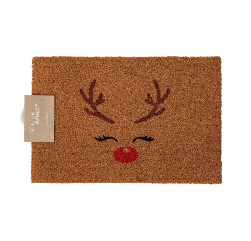BOLTZE Fußmatte Fußmatte RUDOLPHY natur rot schwarz mit Rentiergesicht Weihnachten 60x BOLTZE Fußmatte Fußmatte RUDOLPHY natur rot schwarz mit Rentiergesicht Weihnachten 60x von BOLTZE