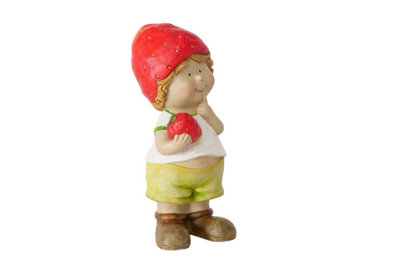 BOLTZE Gartenfigur Gartenfigur Emil Erdbeer aus Keramik wetterfest handbemalt Höhe 44,5cm, (1 St) von BOLTZE
