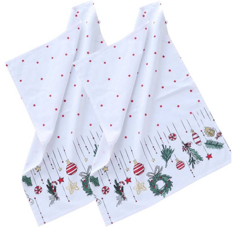 BOLTZE Geschirrtuch Geschirrtuch Trockentuch Küchenhandtücher 2er Set 70x50 Weihnachten von BOLTZE