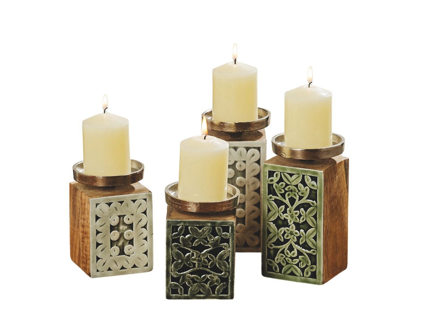 BOLTZE Kerzenleuchter Angelo Kerzenleuchter sortiert grün 13 cm BOLTZE Kerzenleuchter Angelo Kerzenleuchter sortiert grün 13 cm von BOLTZE