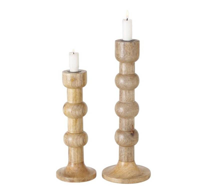 BOLTZE Kerzenleuchter Bubbles, 2er Set Kerzenhalter aus Holz Kerzenständer für Stabkerzen von BOLTZE