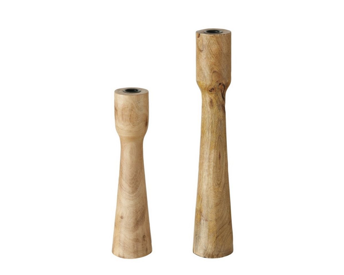 BOLTZE Kerzenständer Caldeas 2-tlg Set, aus Holz von BOLTZE