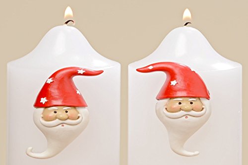 BOLTZE Kerzenstecker Rino Kerzenverzierung Nikolaus Santa Wichtel 2er Set BOLTZE Kerzenstecker Rino Kerzenverzierung Nikolaus Santa Wichtel 2er Set von BOLTZE