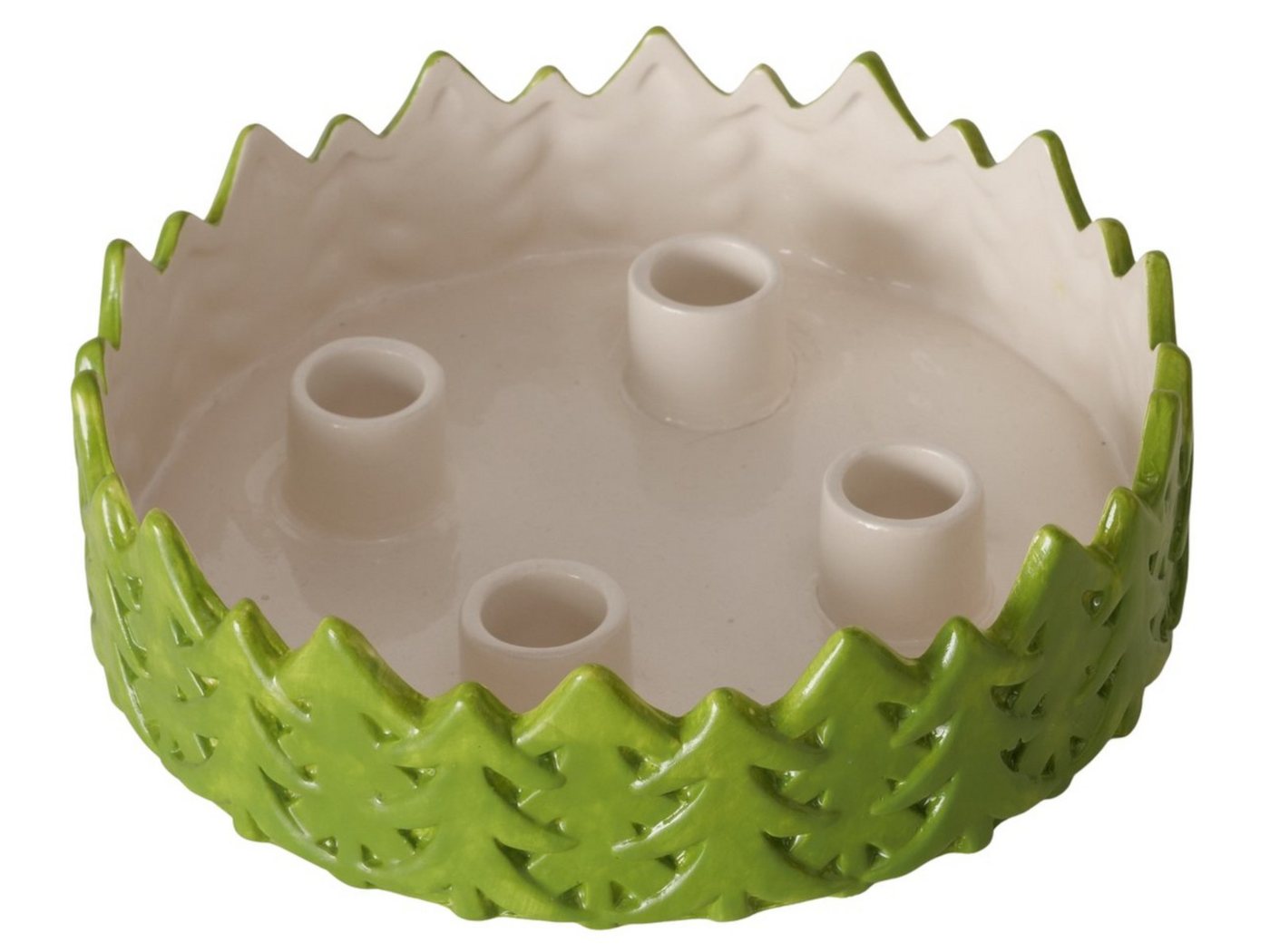 BOLTZE Kerzentablett Baulista Kerzenteller grün 20,5cm (1 Stück) von BOLTZE