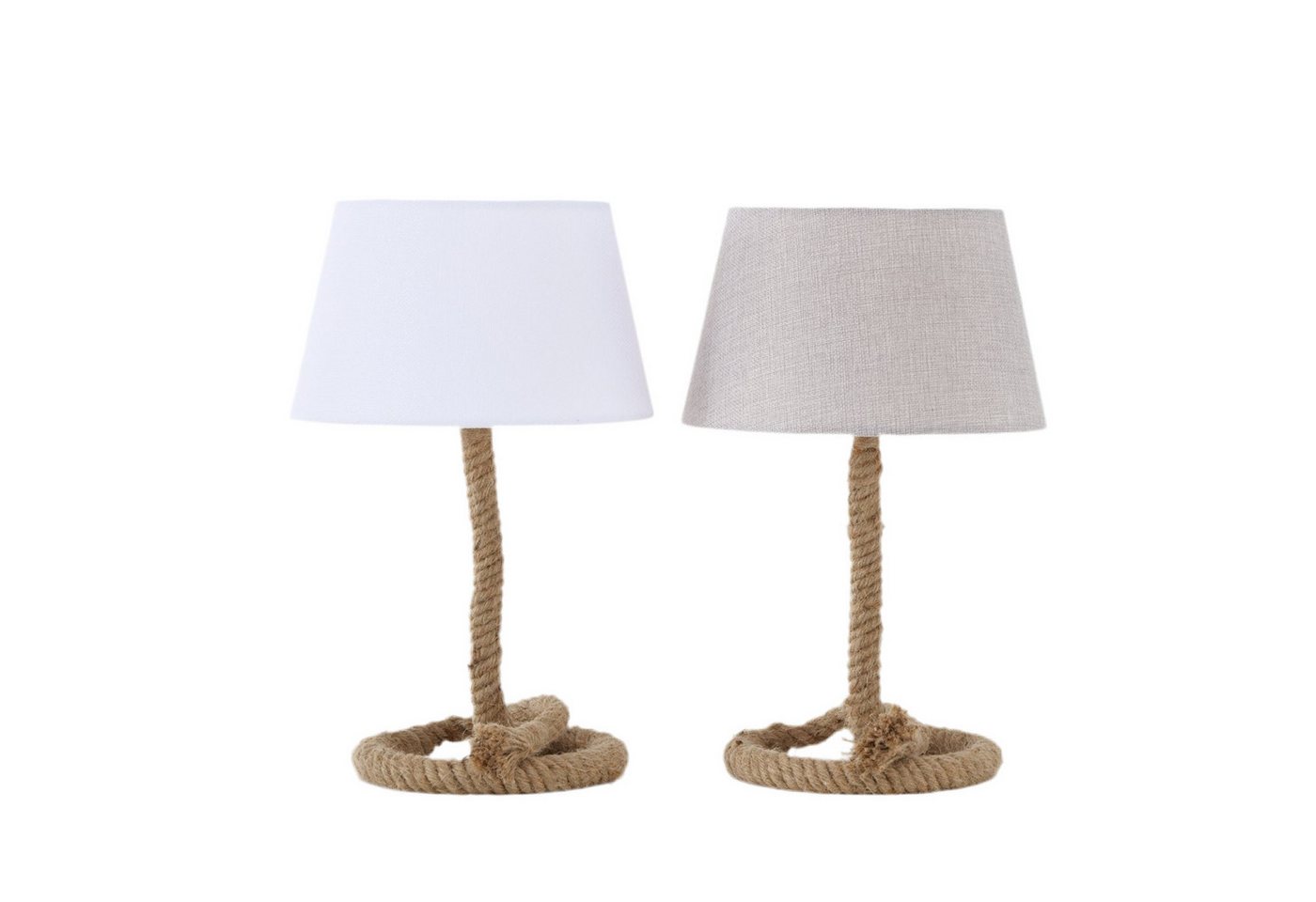 BOLTZE Nachttischlampe Maritimer Tischleuchte Rope Design mit Textilschirm 2er Set BOLTZE Nachttischlampe Maritimer Tischleuchte Rope Design mit Textilschirm 2er Set von BOLTZE