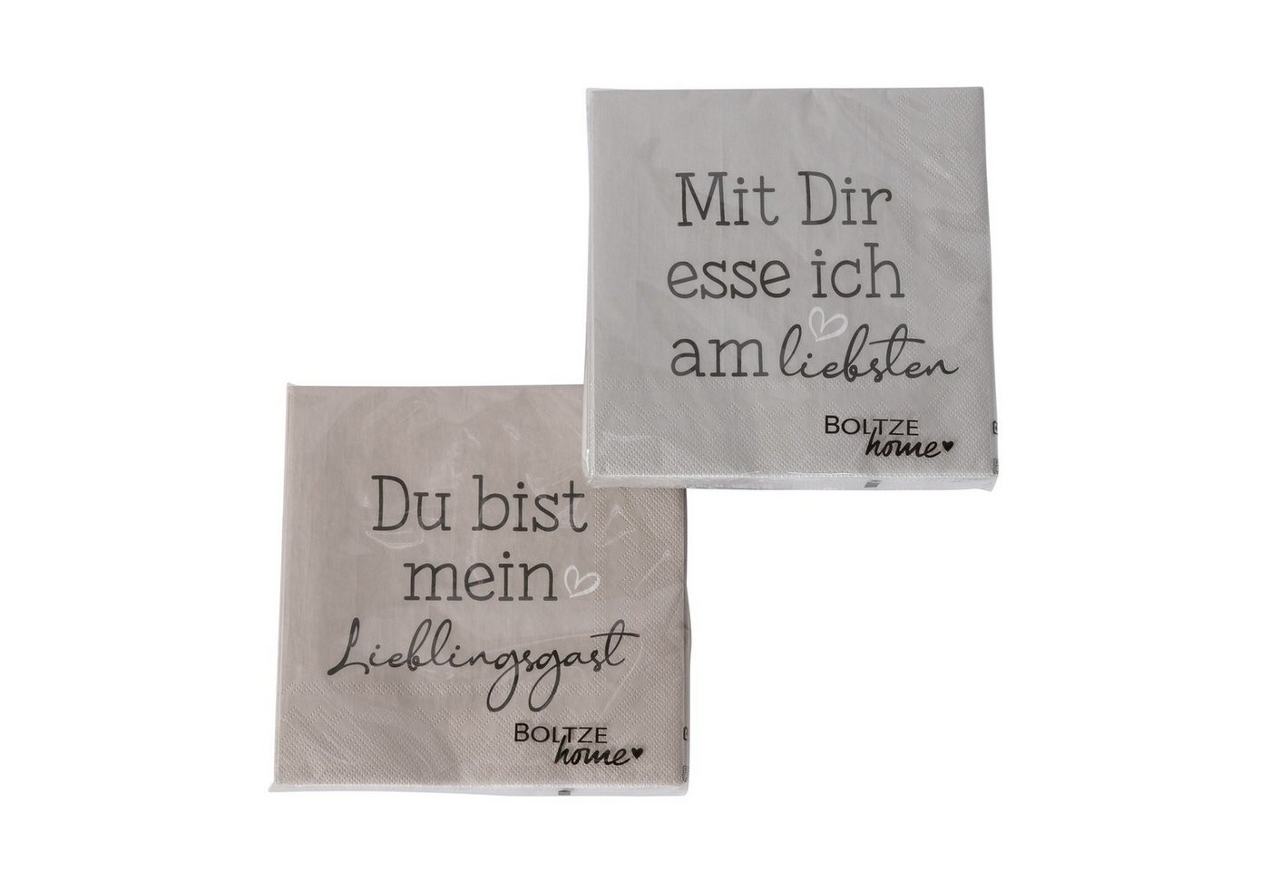 BOLTZE Papierserviette Servietten 2er Set - Du bist mein Lieblingsgast, (40 St) von BOLTZE