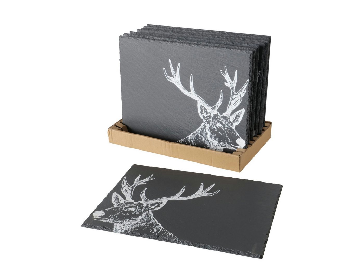 BOLTZE Platzset Moritz Tischset Schiefer sortiert schwarz 40x30cm (1 Stück) von BOLTZE