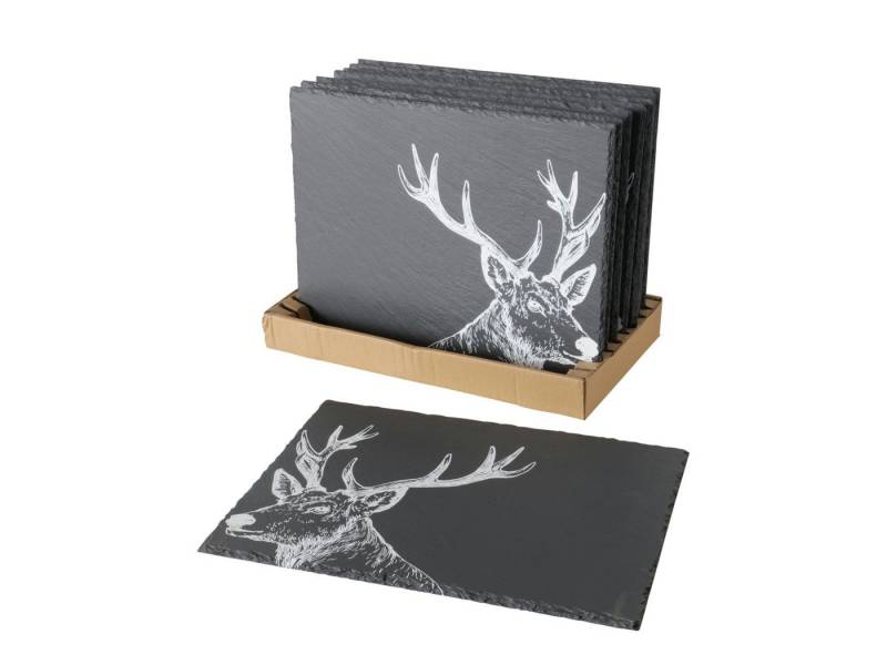 BOLTZE Platzset Moritz Tischset Schiefer sortiert schwarz 40x30cm (1 Stück) von BOLTZE