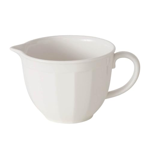 Rührschüssel BLANC weiß aus New Bone Keramik 2000ml Geschirr Landhausstil von BOLTZE