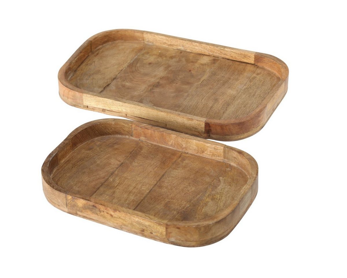 BOLTZE Tablett Boltze Tablett Tikko 2er Set Serviertablett Mango Holz Breite 25-30cm BOLTZE Tablett Boltze Tablett Tikko 2er Set Serviertablett Mango Holz Breite 25-30cm von BOLTZE