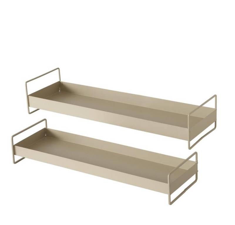 BOLTZE Tablett Wolga 2er Set, Beige Serviertabletts aus Metall Modernes Design BOLTZE Tablett Wolga 2er Set, Beige Serviertabletts aus Metall Modernes Design von BOLTZE