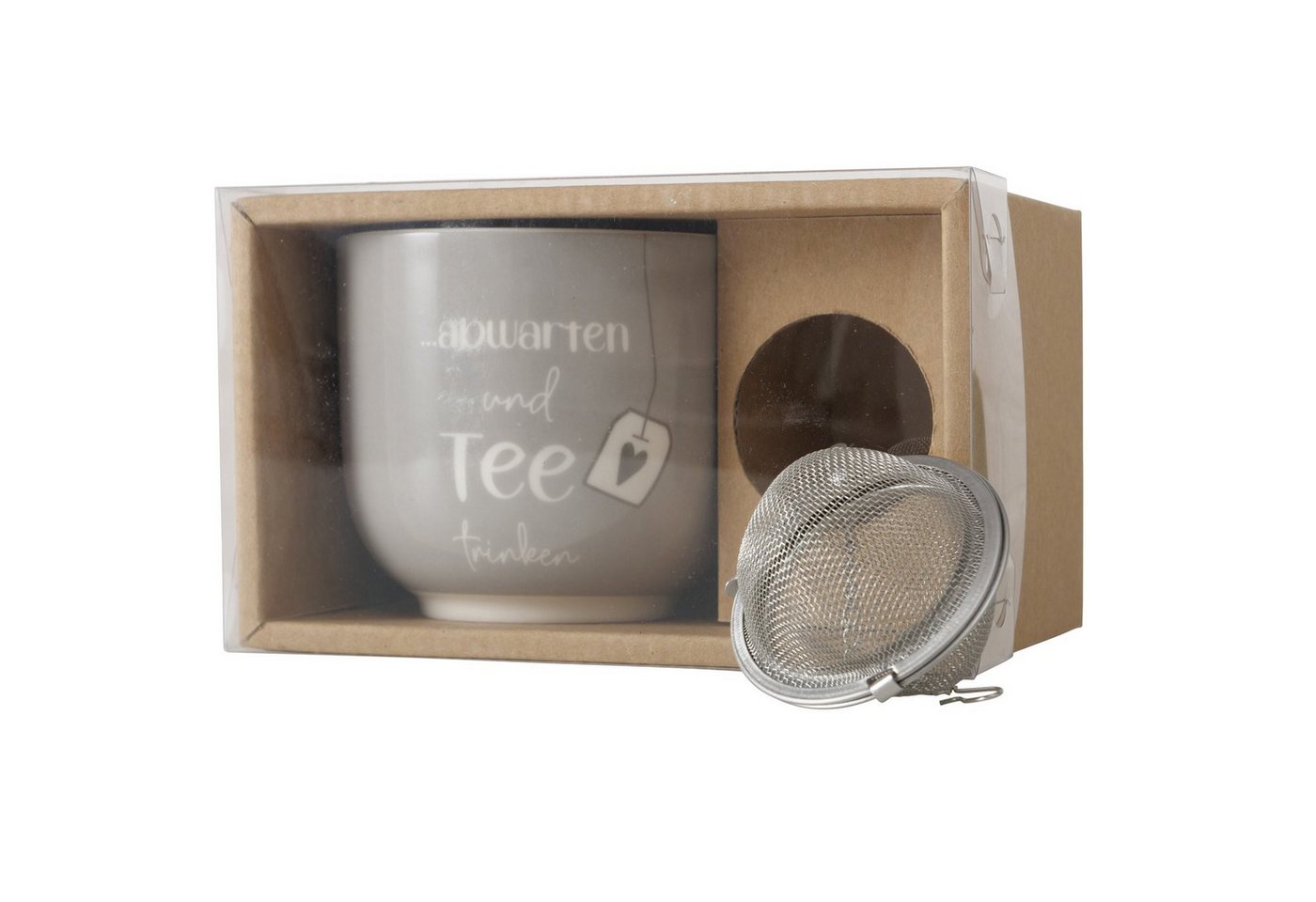 BOLTZE Teeglas Teebecher mit Sieb - Abwarten und Tee trinken von BOLTZE
