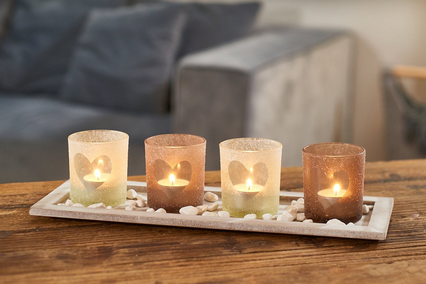 BOLTZE Teelichthalter Windlichtset, 6 tlg., Glas lackiert, Teelicht BOLTZE Teelichthalter Windlichtset, 6 tlg., Glas lackiert, Teelicht von BOLTZE