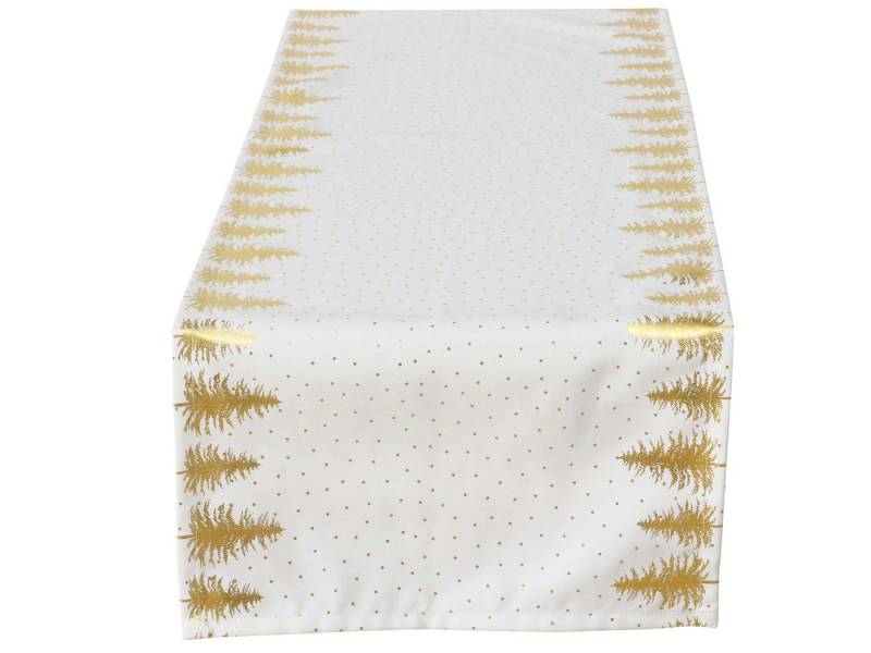 BOLTZE Tischläufer Platina Tischläufer weiß gold 138,6cm (1 Stück) von BOLTZE