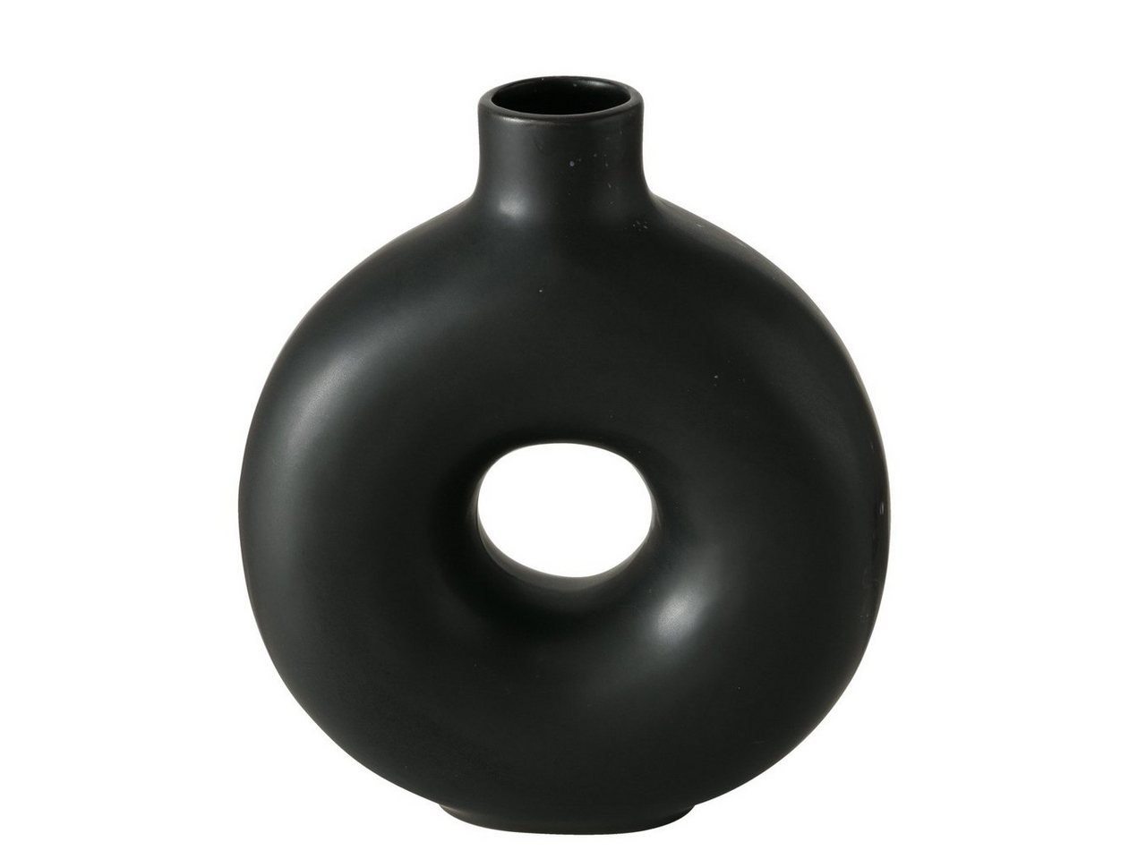 BOLTZE Tischvase Set Lanyo schwarz aus Keramik, runde Form von BOLTZE
