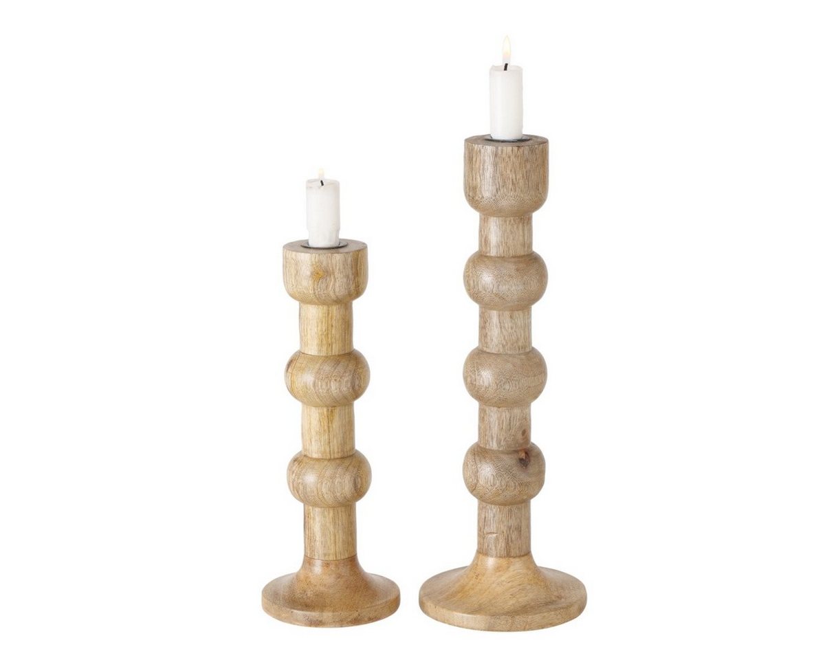 BOLTZE Kerzenständer Boltze Kerzenständer Bubbles 2-tlg Set Kerzenhalter aus Holz BOLTZE Kerzenständer Boltze Kerzenständer Bubbles 2-tlg Set Kerzenhalter aus Holz von BOLTZE