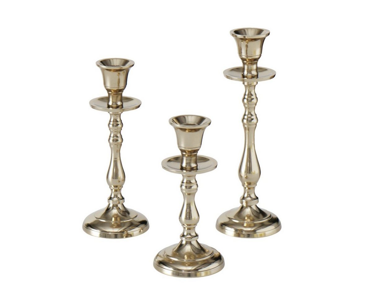 BOLTZE Kerzenständer Vicco 3-teilig gold Kerzenhalter Metall von BOLTZE