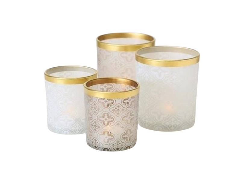 BOLTZE Windlicht Maroco Windlicht sortiert weiss 8 cm (1 Stück) von BOLTZE