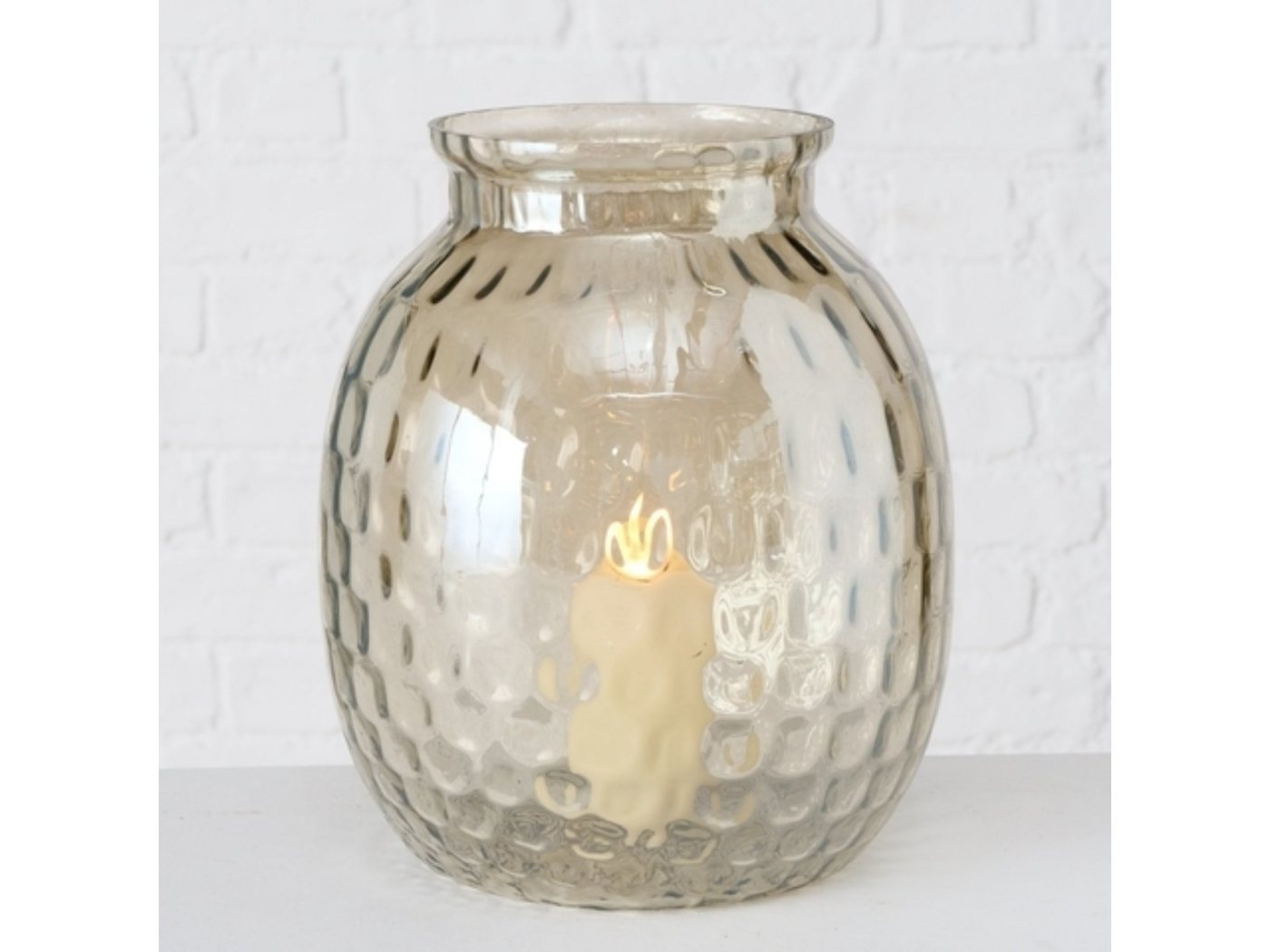 BOLTZE Windlicht Petrona Windlicht Glas lackiert 24 cm BOLTZE Windlicht Petrona Windlicht Glas lackiert 24 cm von BOLTZE