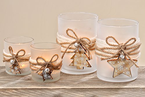 BOLTZE Windlicht Teelicht Glas Stern oder Weihnachtsbaum 2 er Set BOLTZE Windlicht Teelicht Glas Stern oder Weihnachtsbaum 2 er Set von BOLTZE