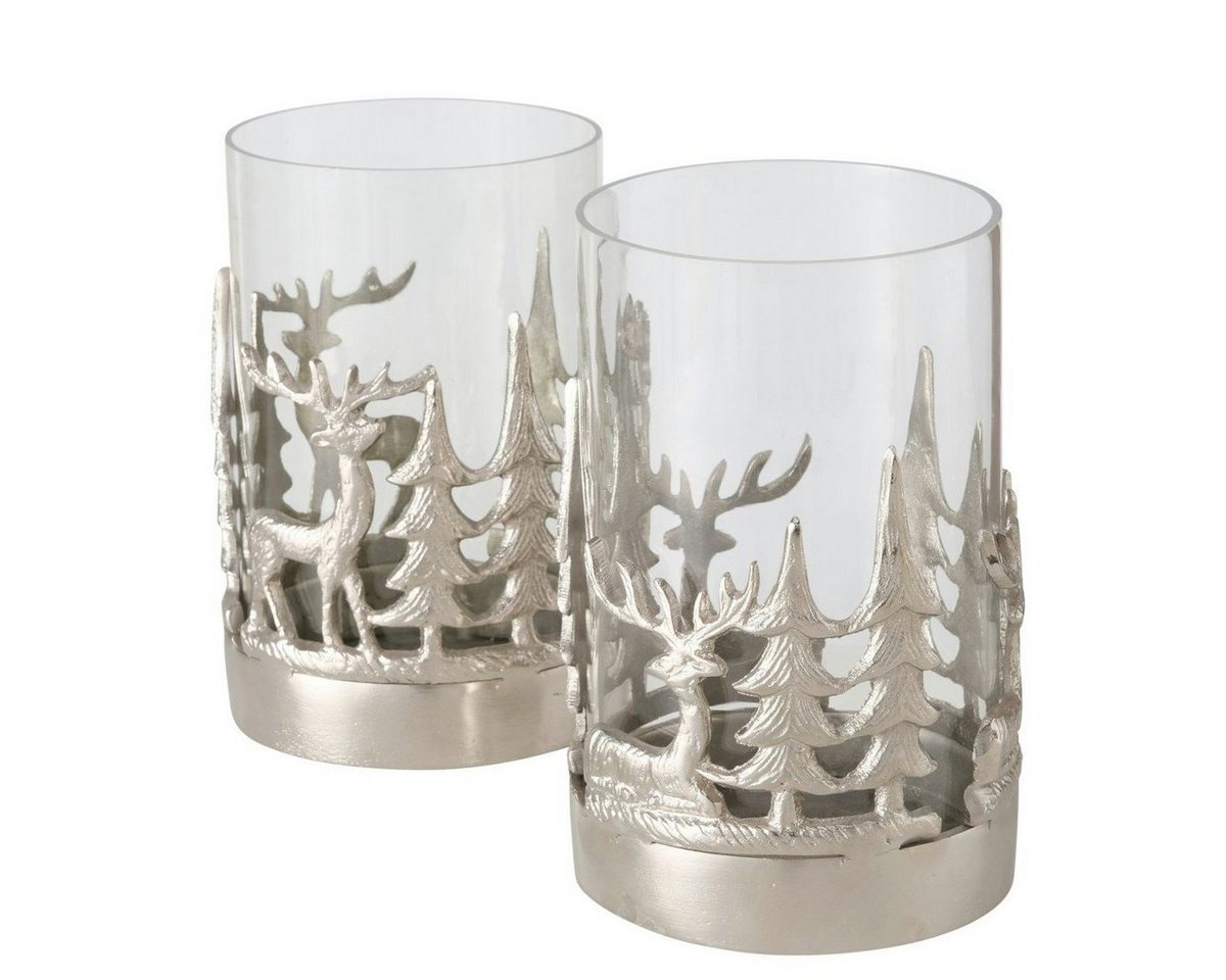 BOLTZE Windlicht Viktor Windlicht silber 21cm sortiert (1 Stück) von BOLTZE