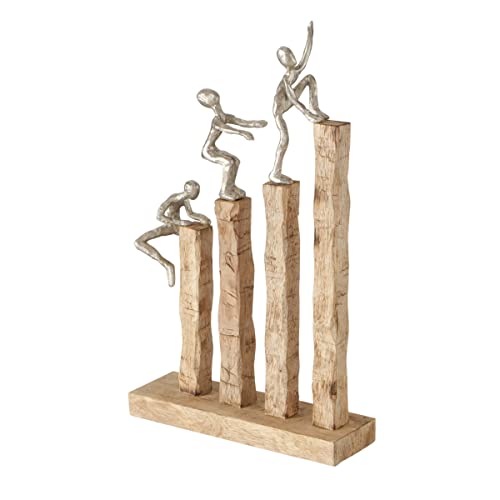 Boltze Dekoaufsteller Climbing (aus Holz, zur Dekoration / Geschenkidee für Geburtstag, moderne Figur, Tischdeko) 2005731 von BOLTZE