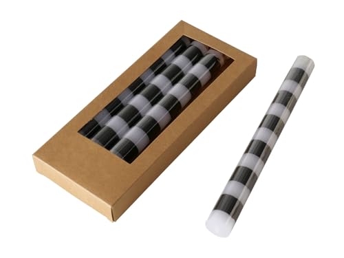 BOLTZE Stripe Stabkerze schwarz weiß 20cm 4tlg BOLTZE Stripe Stabkerze schwarz weiß 20cm 4tlg von BOLTZE