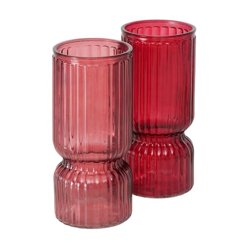Boltze Vase Lojano, Höhe 24,5cm, Rot oder Dunkelrot, 1 Stück 2057808 von BOLTZE