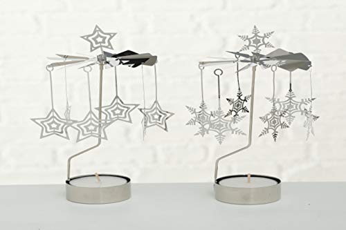 Boltze Windlicht Karussell Sterne H 25 cm Stückpreis Teelicht Teelichthalter Advent Geschenkidee von BOLTZE