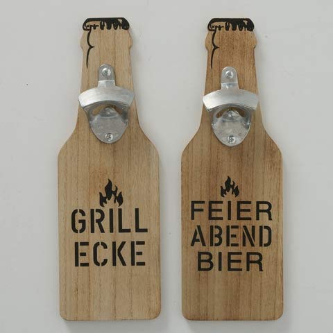 Flaschenöffner in Bier- Flaschenform Holz zum Aufhängen H 30 cm Stückpreis von BOLTZE