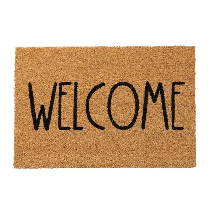 BOLTZE Fußmatte Fußmatte WELCOME natur schwarz aus Kokosfaser mit PVC modern 60x40cm von BOLTZE