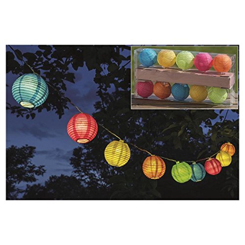 Lichterkette 10er LED-Lichterkette L185cm Farbmix Lampion von BOLTZE