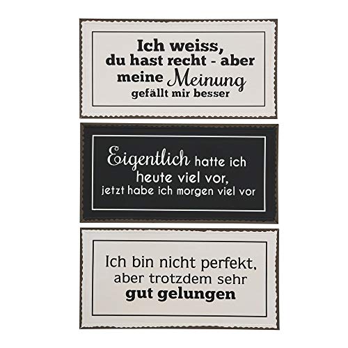 Schild Priol sort 40x20cm von BOLTZE