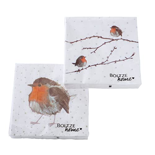 Servietten Robin Weihnachten Winter von BOLTZE