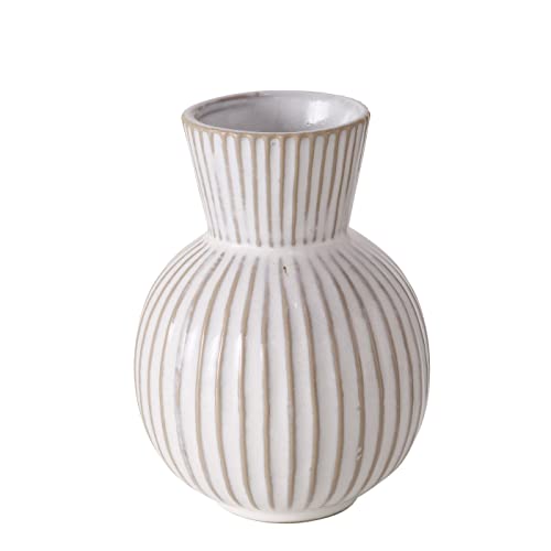 Vase Deborah Keramik Höhe 17 cm cremeweiß von BOLTZE