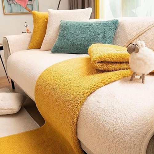BOLUXIU Samt Sofabezug 1 2 3 4 sitzer,L Form Ecksofa Sofaüberwurf,Sofaüberzug Ecksofa Pets Dog Couch überzug Anti-rutsch Sofa Überwurf,Sofaschoner von BOLUXIU