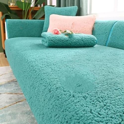 BOLUXIU Samt Sofabezug 1 2 3 4 sitzer,L Form Ecksofa Sofaüberwurf,Sofaüberzug Ecksofa Pets Dog Couch überzug Anti-rutsch Sofa Überwurf,Sofaschoner von BOLUXIU