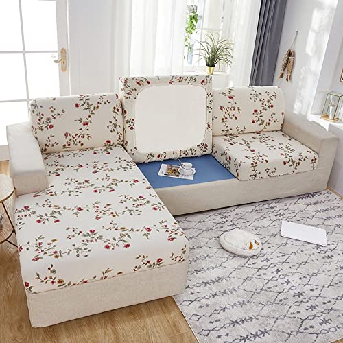 BOLUXIU Sofa Sitzkissenbezug, Sofa Sitzkissenbezug Stretch，Wohnzimmer Sofa Sitzbezug Möbelbezug rutschfest und weich, mit elastischem Boden von BOLUXIU