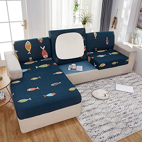 BOLUXIU Sofa Sitzkissenbezug, Sofa Sitzkissenbezug Stretch，Wohnzimmer Sofa Sitzbezug Möbelbezug rutschfest und weich, mit elastischem Boden von BOLUXIU