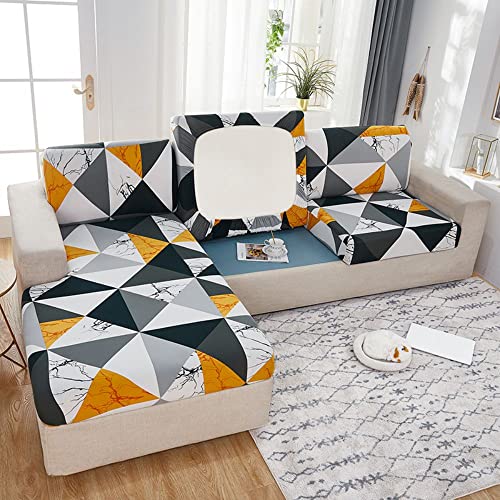 BOLUXIU Sofa Sitzkissenbezug, Sofa Sitzkissenbezug Stretch，Wohnzimmer Sofa Sitzbezug Möbelbezug rutschfest und weich, mit elastischem Boden von BOLUXIU