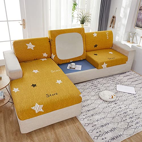 BOLUXIU Sofa Sitzkissenbezug, Sofa Sitzkissenbezug Stretch，Wohnzimmer Sofa Sitzbezug Möbelbezug rutschfest und weich, mit elastischem Boden von BOLUXIU