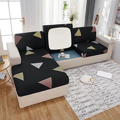 BOLUXIU Sofa Sitzkissenbezug, Sofa Sitzkissenbezug Stretch，Wohnzimmer Sofa Sitzbezug Möbelbezug rutschfest und weich, mit elastischem Boden von BOLUXIU